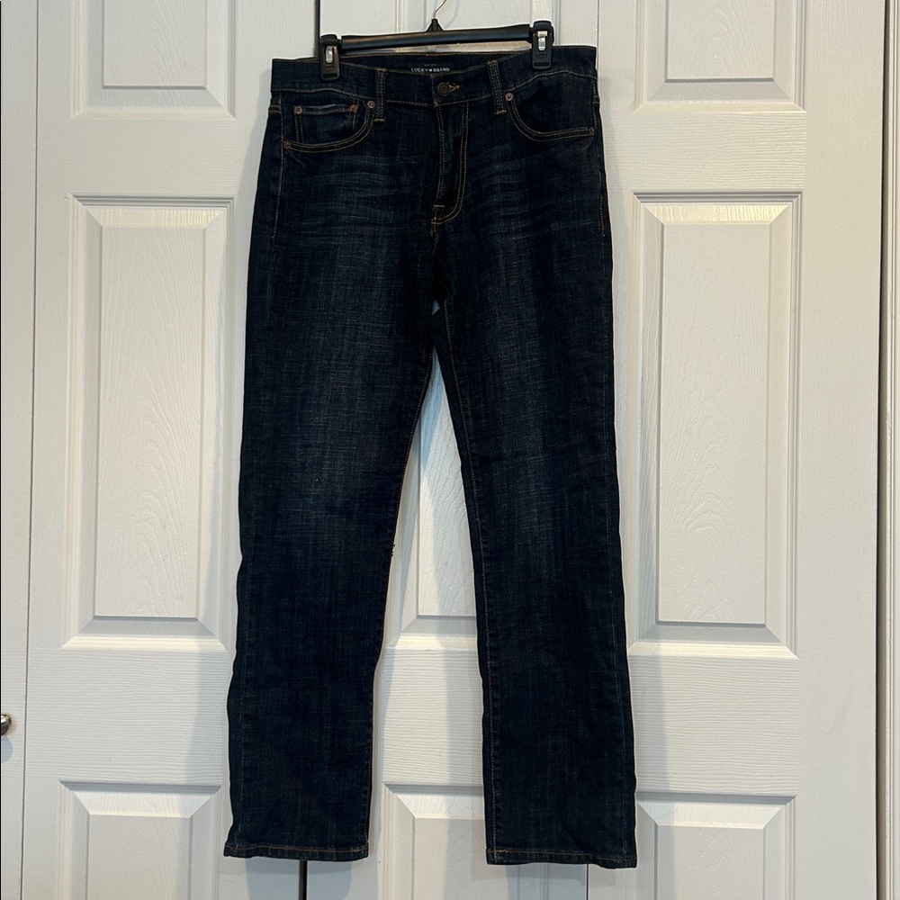 Lucky Brand Men's Dark Blue Straight Jeans